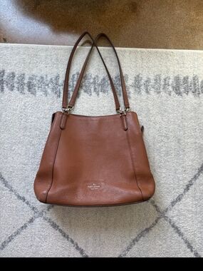 kate spade Brown Pebbled Leather Shoulder Bag